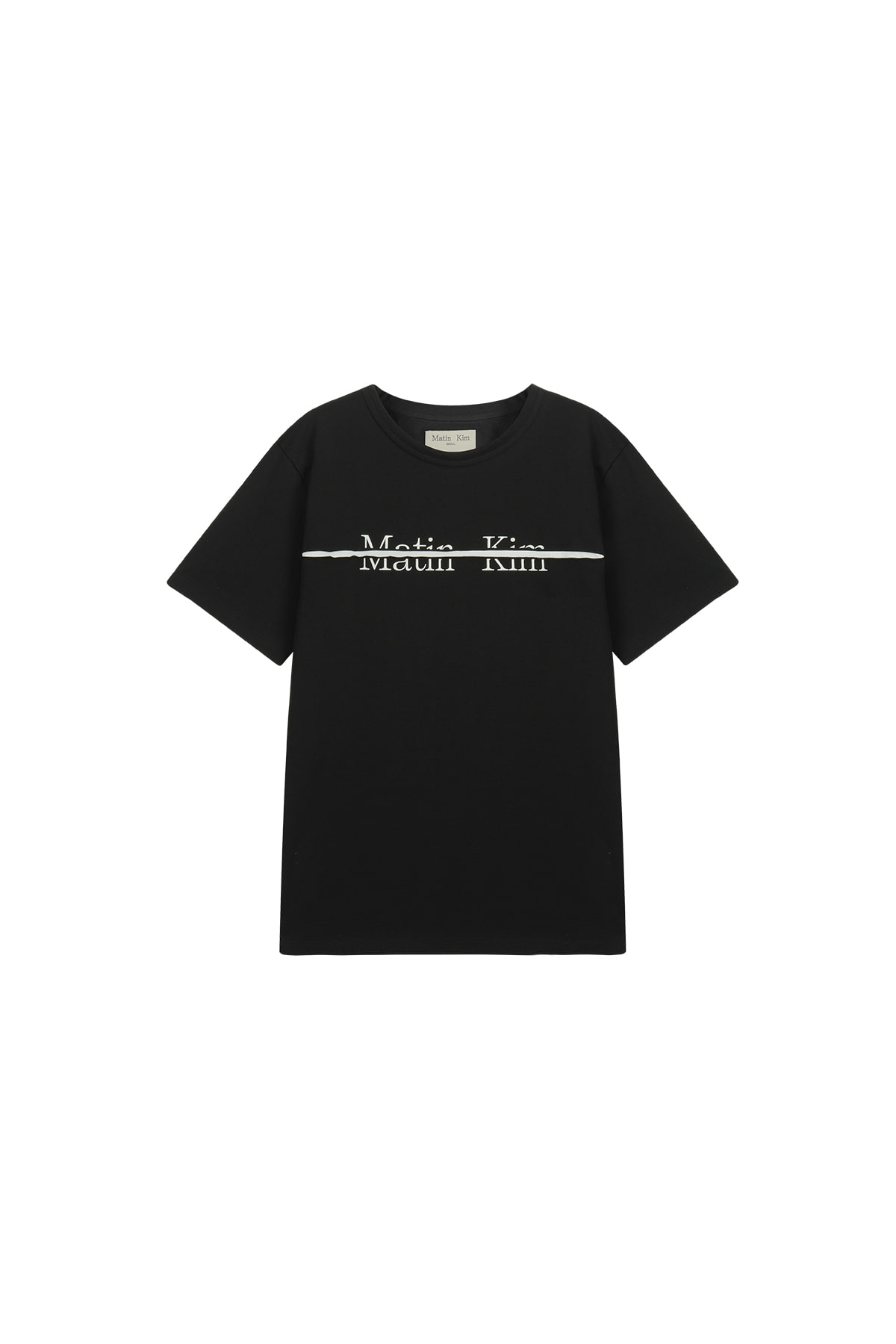 CUTTED LOGO LAYERED TOP IN BLACK - MATINKIM