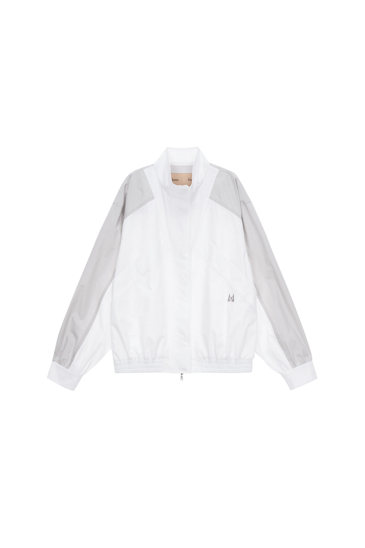 COLOR POINT COATING JUMPER IN WHITE