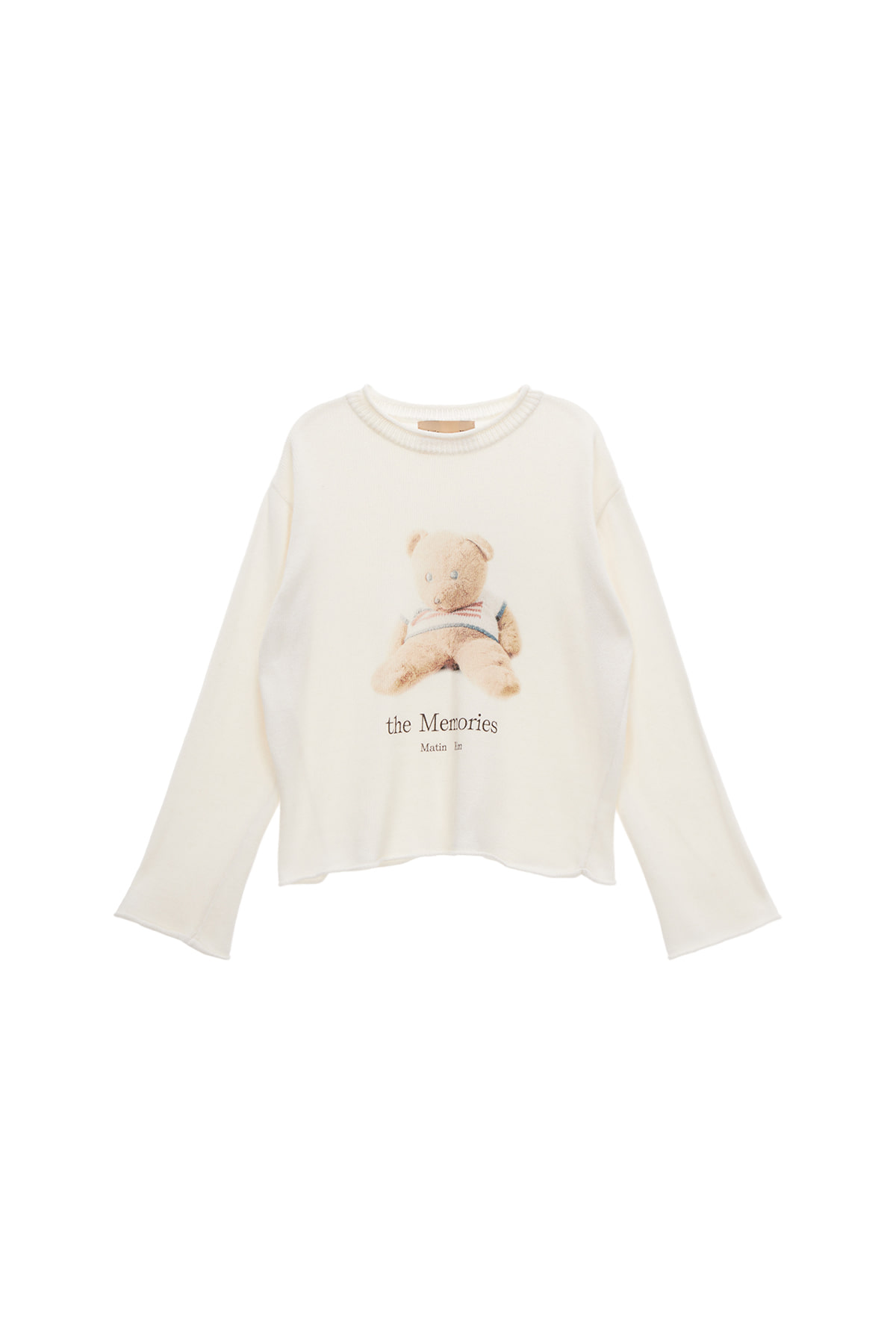 MELTING BEAR KNIT TOP IN IVORY