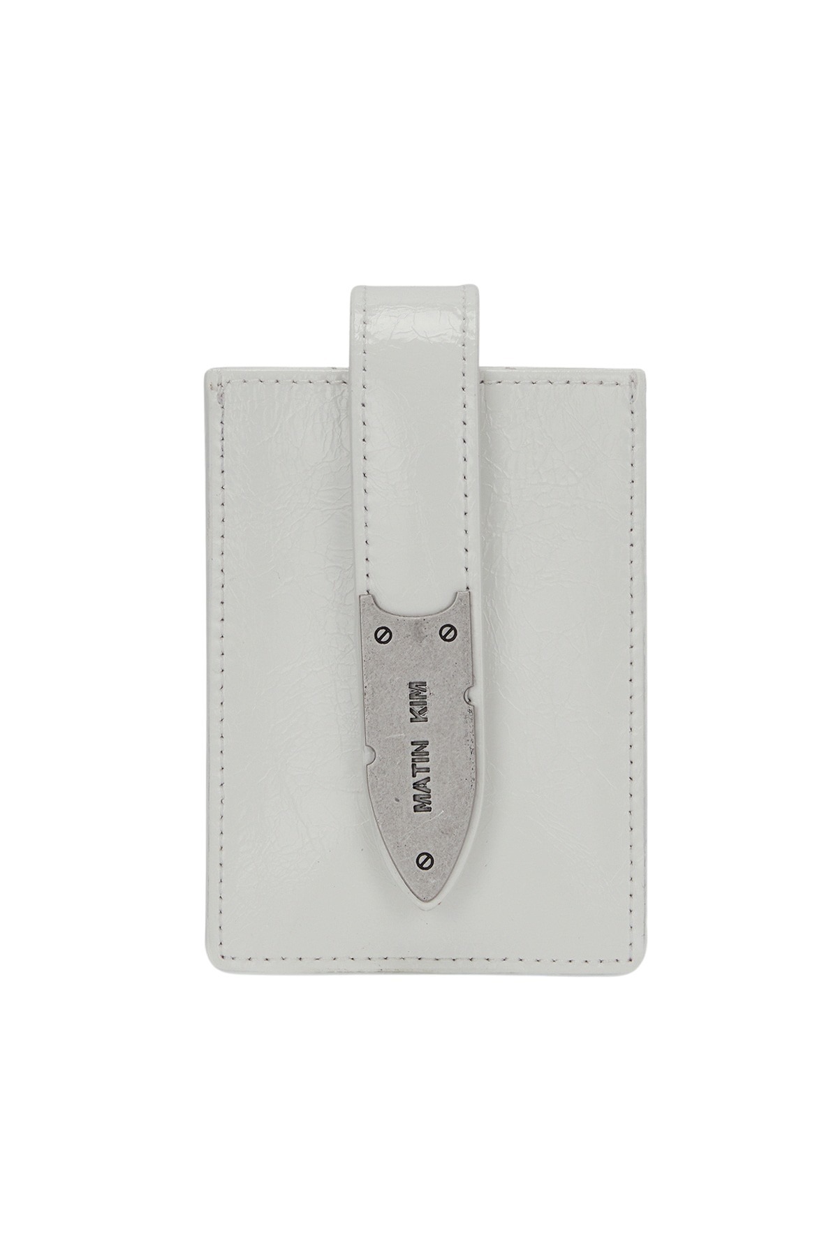 ACCORDION NECKLACE WALLET IN WHITE