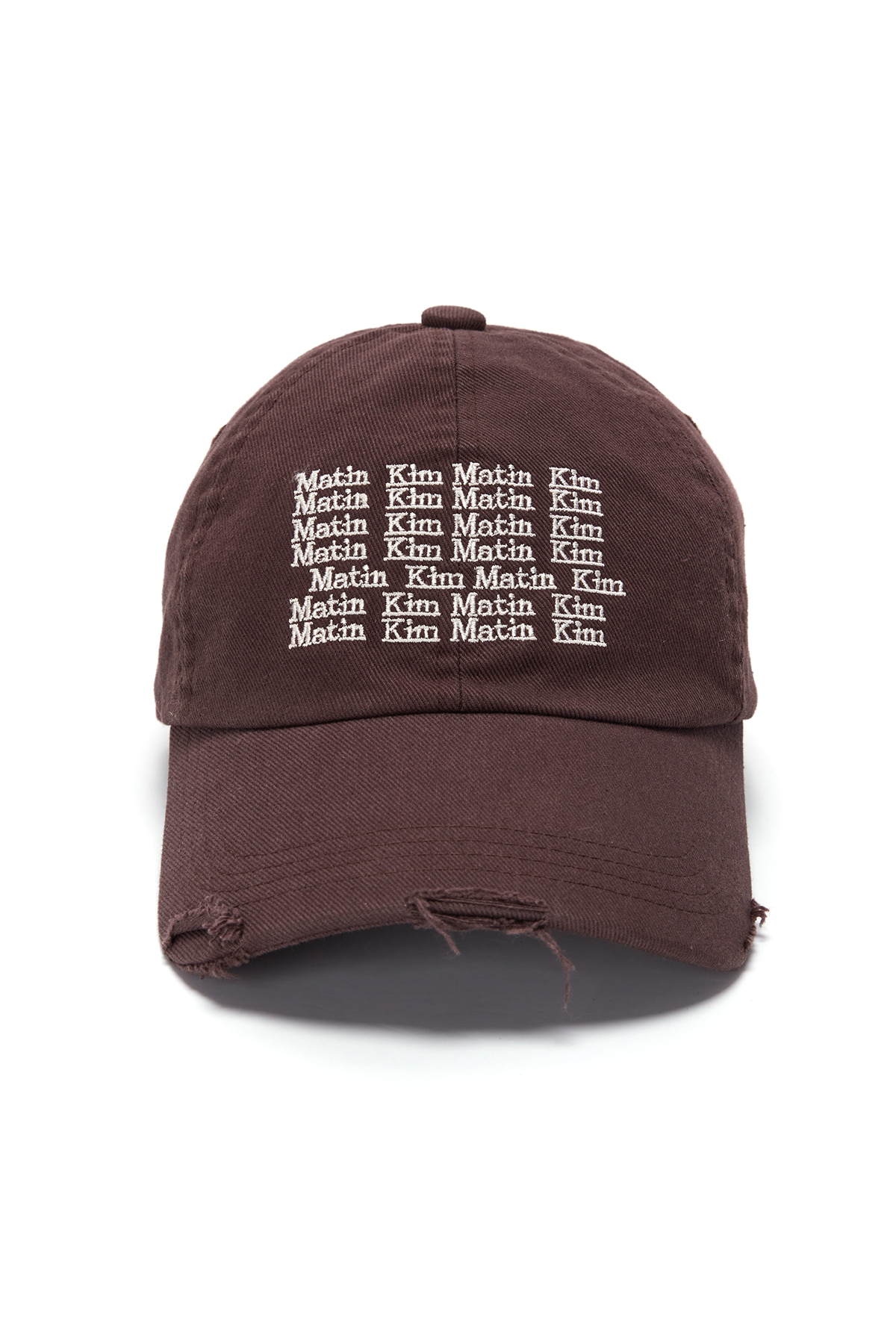 LETTERING WASHED BALL CAP IN BROWN