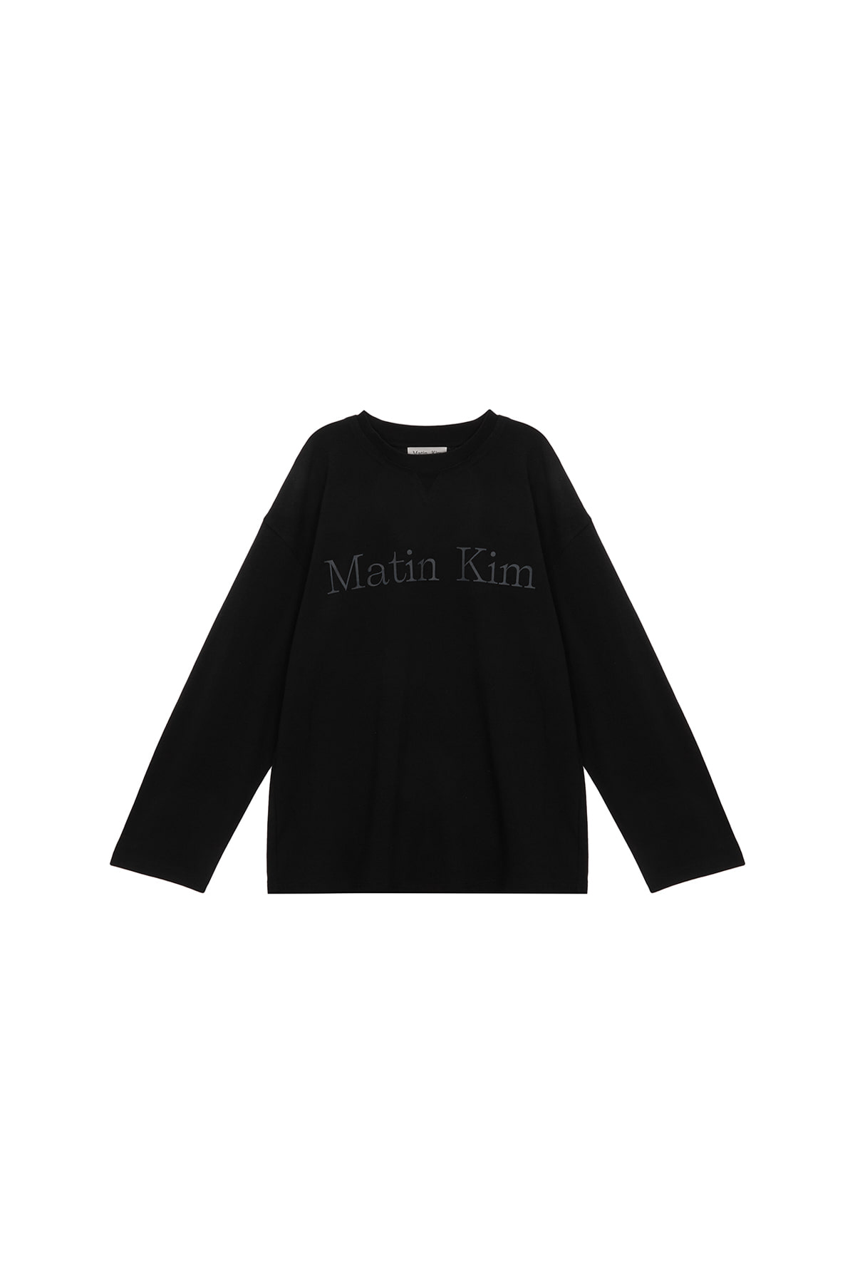 MATIN TYPO LONG SLEEVE TOP IN BLACK