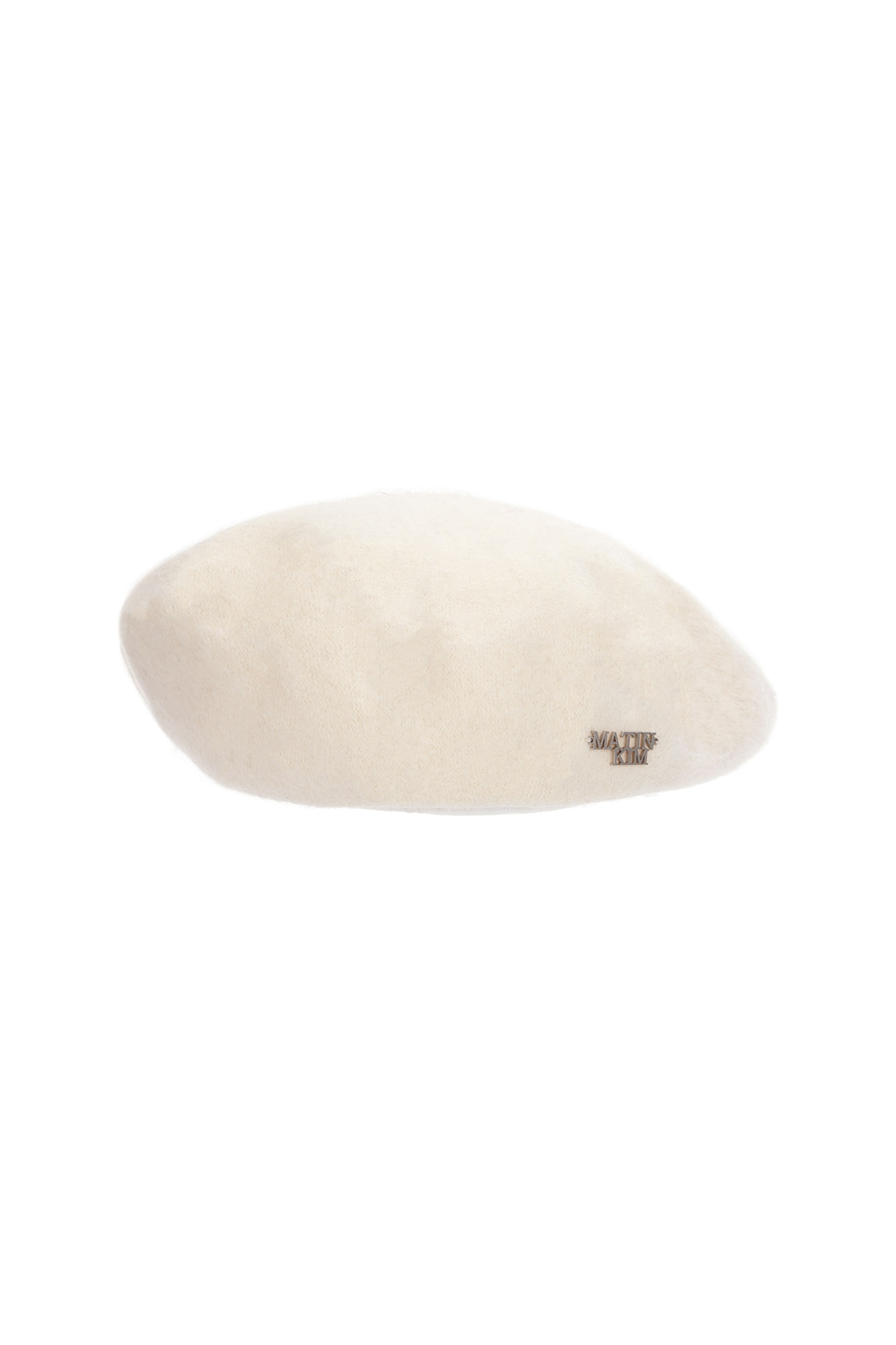 STUD LOGO POINT BERET IN IVORY