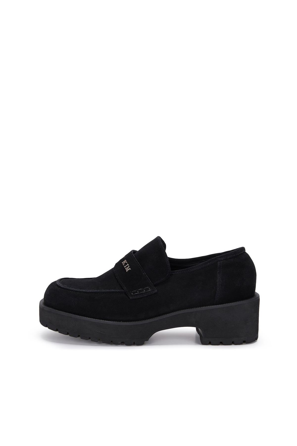 MATIN SQUARE SUEDE LOAFER IN BLACK