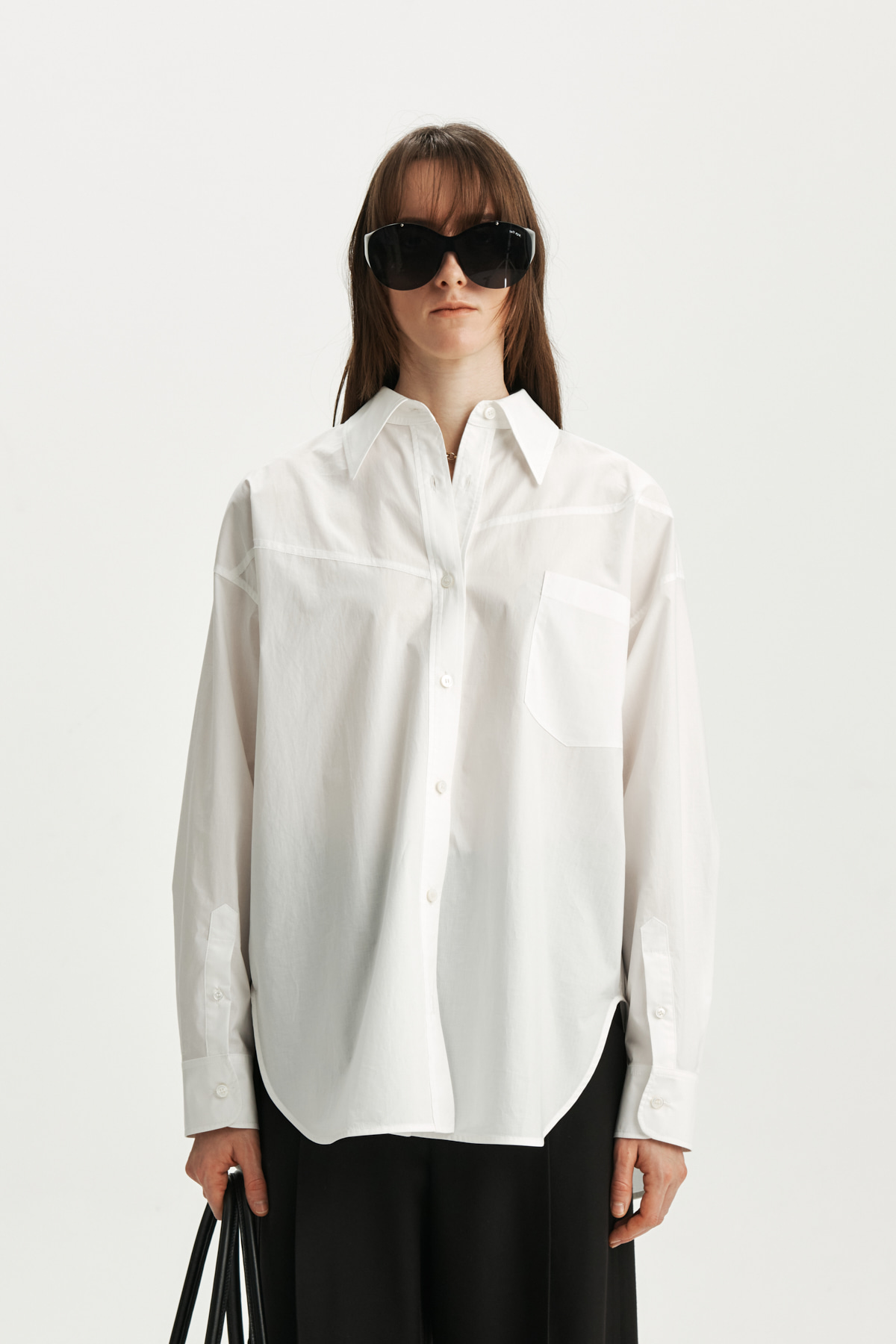 TWO WAY SILHOUETTE SHIRT IN WHITE